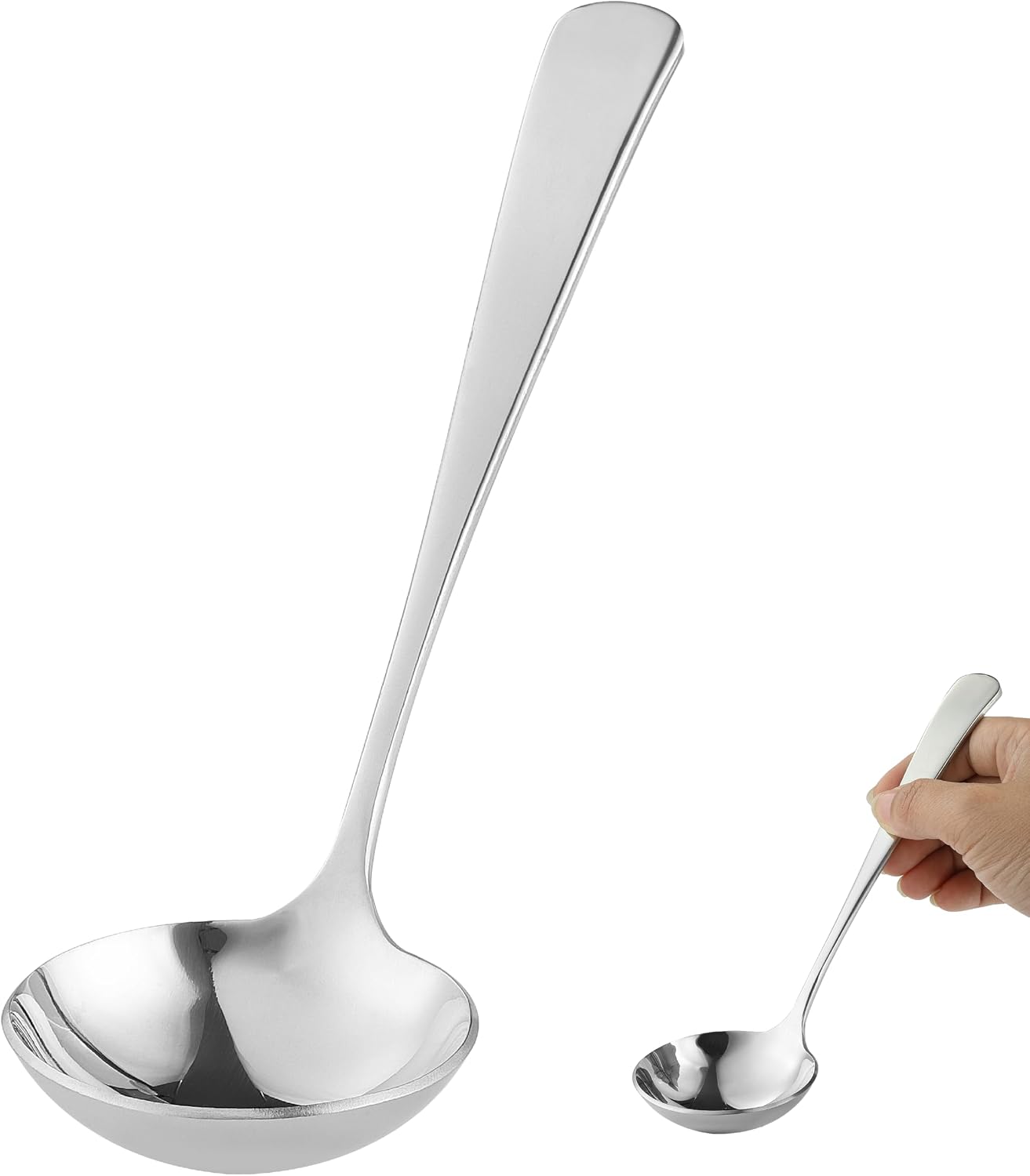 7.8 inch Gravy Ladle, Small 18/10 Stainless Steel Ladle for Sauce and Soup
