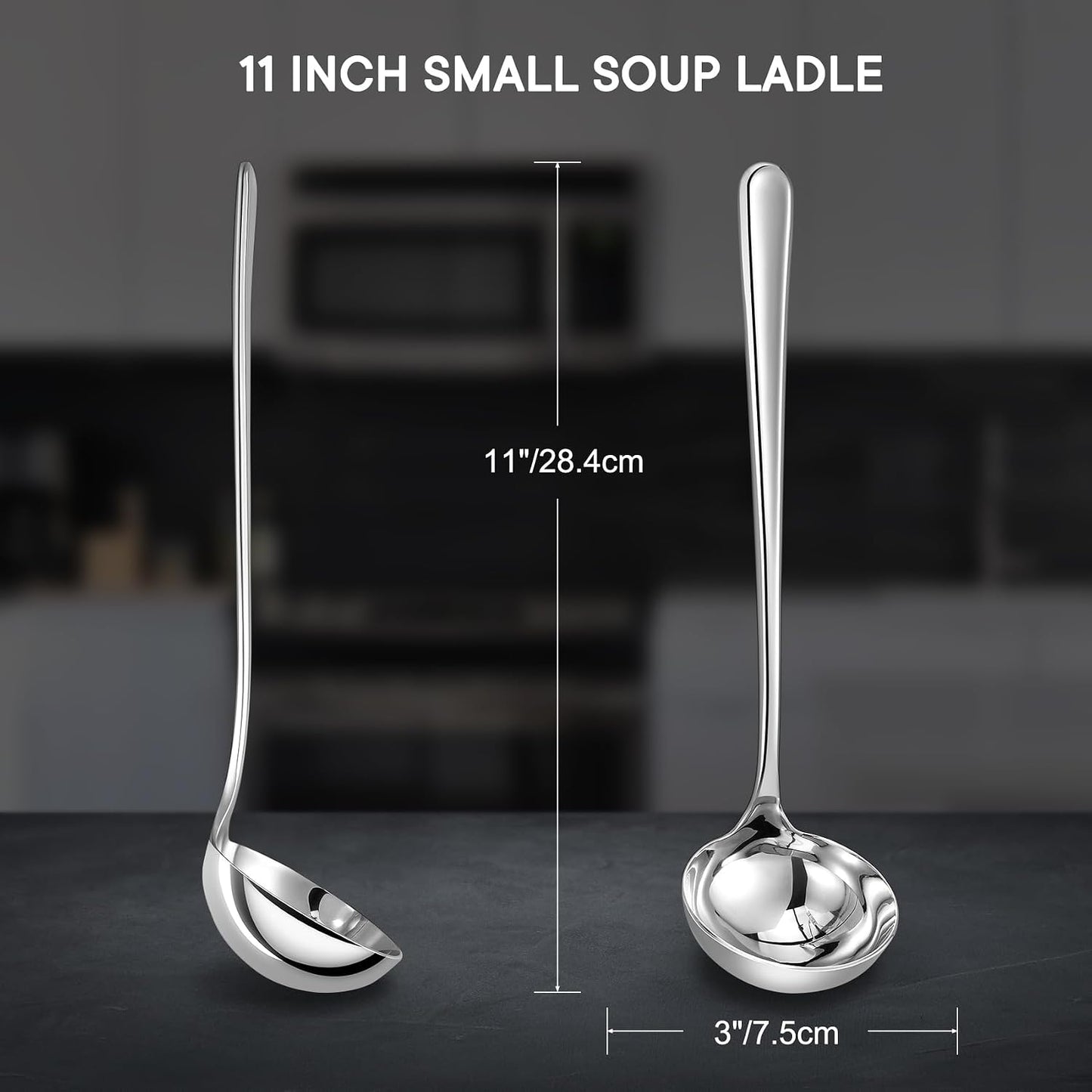KEAWELL Premium Verona 11-Inch Soup Ladle (1, 11" Soup Ladle)