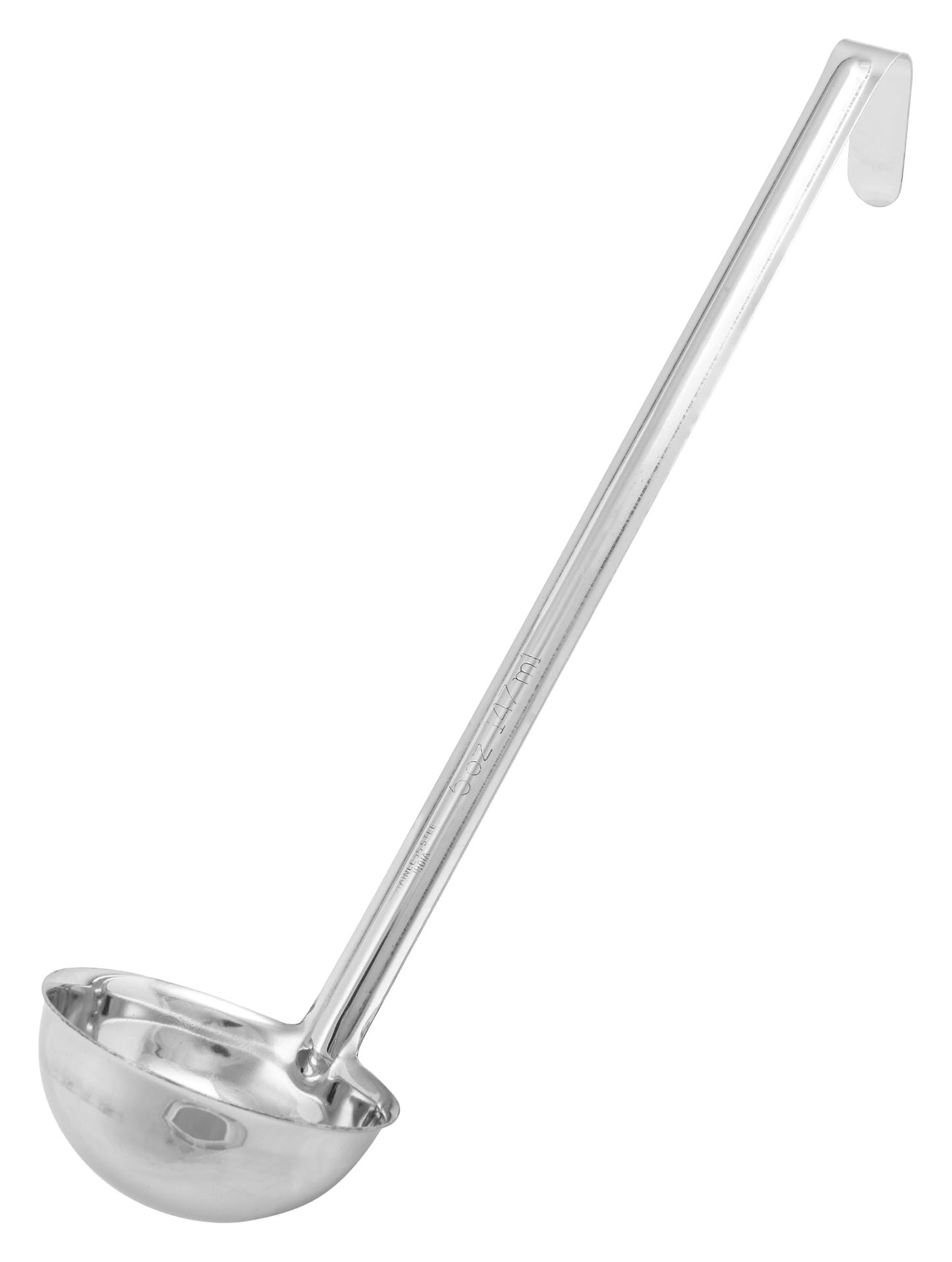 Winco 16 oz Red One Piece Stainless Steel Ladle
