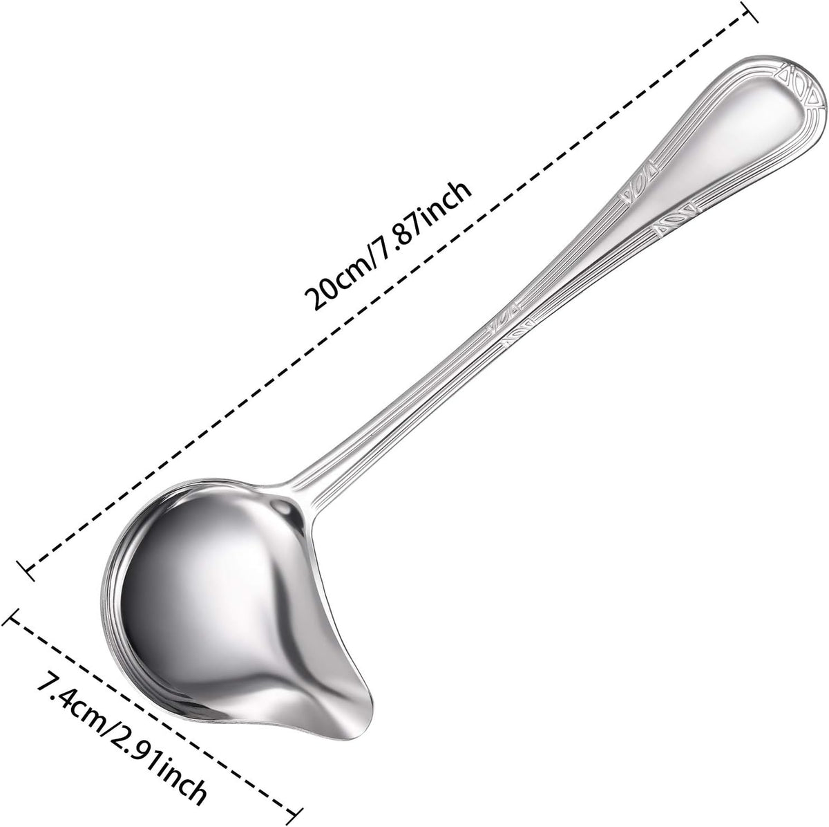 Patelai 2 Pcs Small Ladle Gravy Spoon Drizzle Spoon 1 oz Stainless Steel