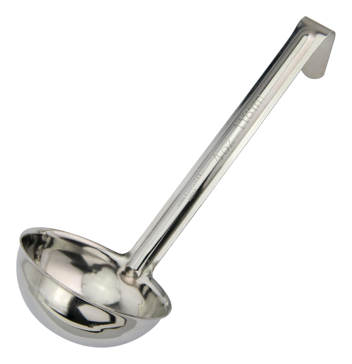 Winco 16 oz Red One Piece Stainless Steel Ladle