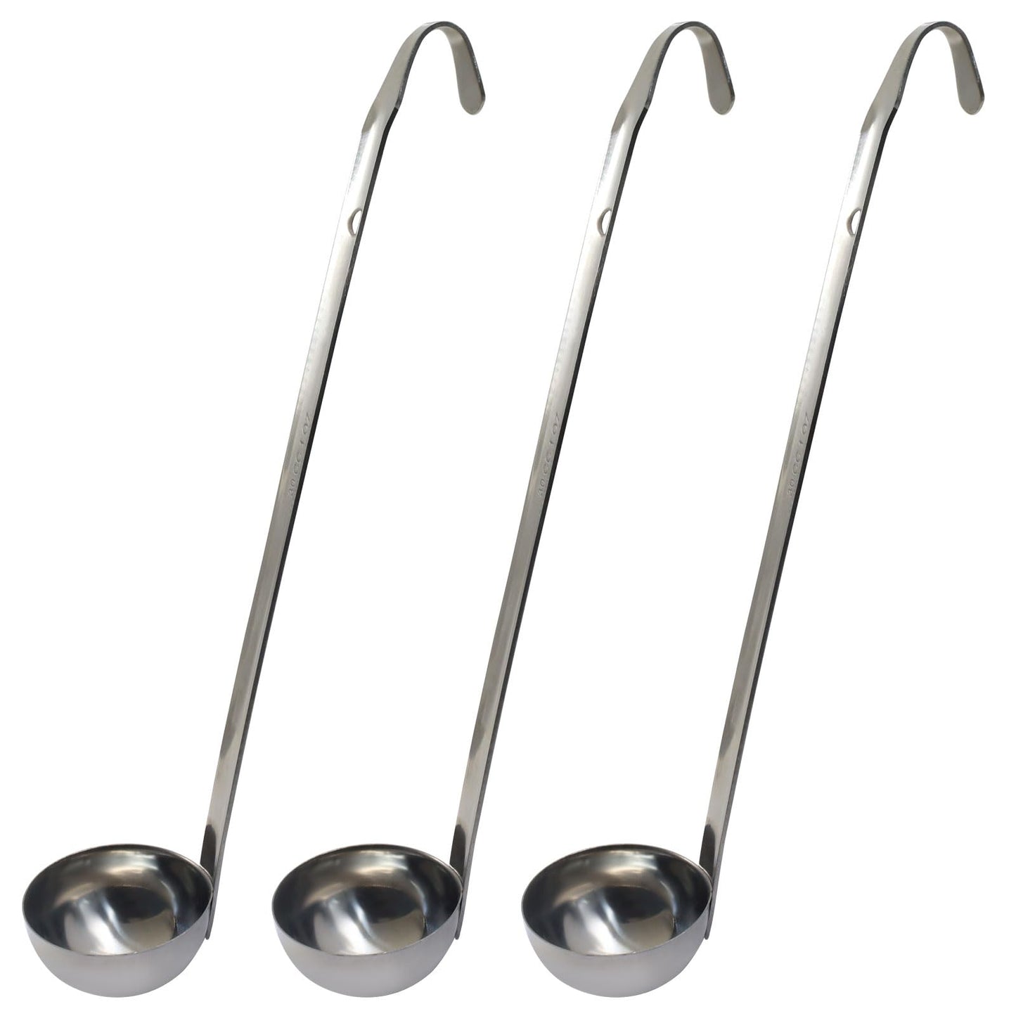 Hitefu 3 Pcs Stainless Steel Soup Ladle Set, 1 oz