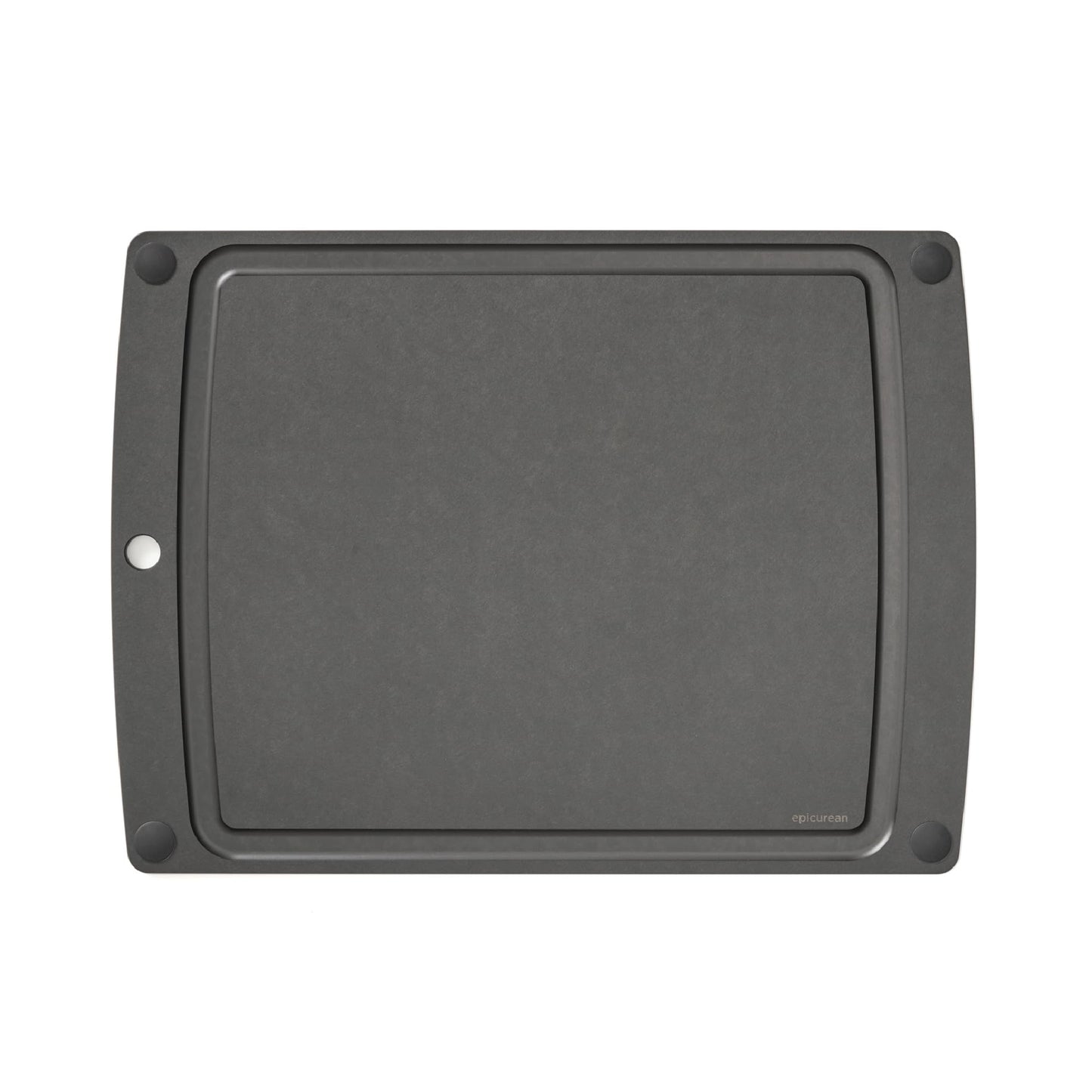 Epicurean All-In-One Cutting Board with Non-Slip Feet and Juice Groove, 11.5" × 9", Natural/Black