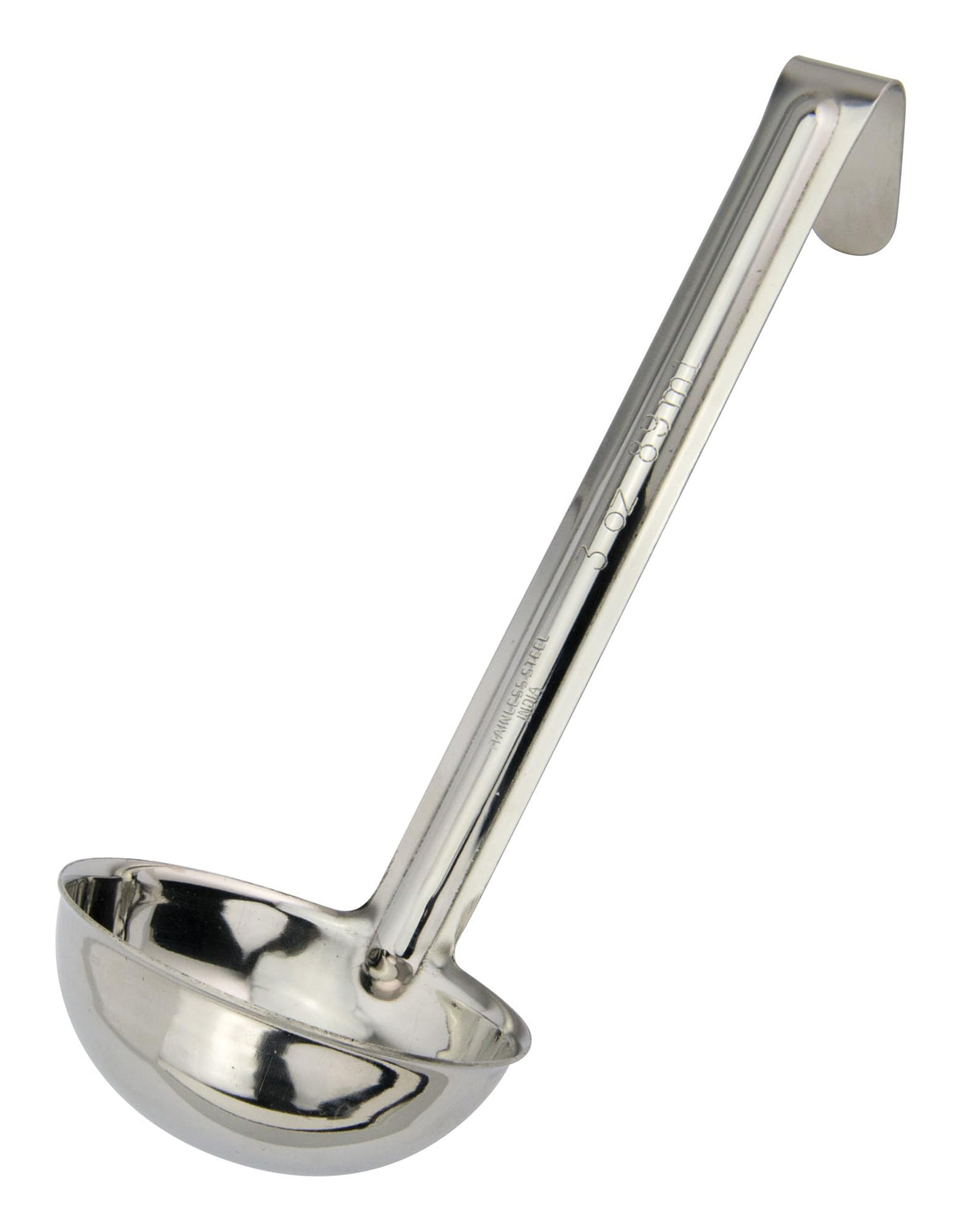 Winco 16 oz Red One Piece Stainless Steel Ladle