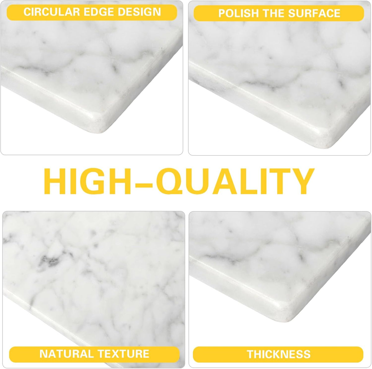 Marble Cutting Board for Kitchen 12×8 Inch Italian Carrara White