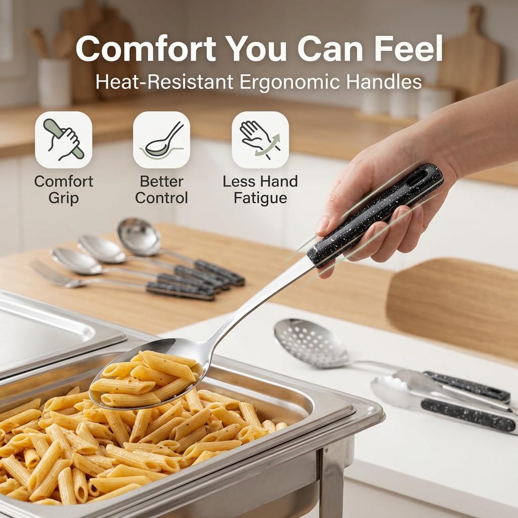 Stainless Steel Serving Spoons Set