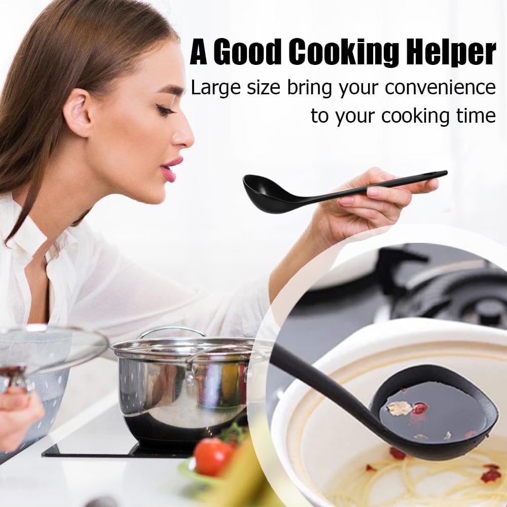 Large Plastic Serving Spoons,Disposable Heavy Duty Serving Spoons,Long Handle Scoop Soup Rice Ladle for Party Catering Buffet Restaurant,20 Pieces