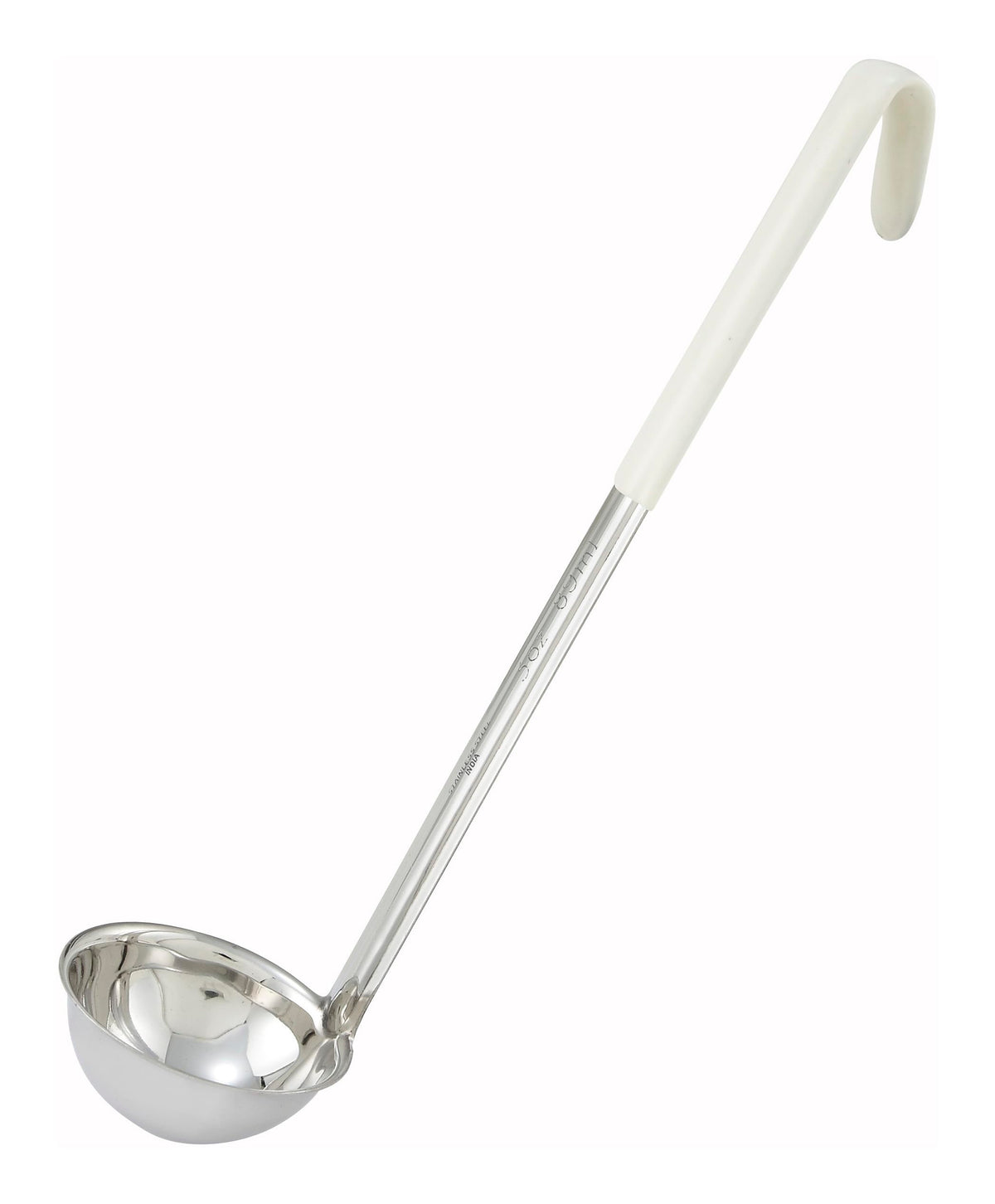Winco 16 oz Red One Piece Stainless Steel Ladle