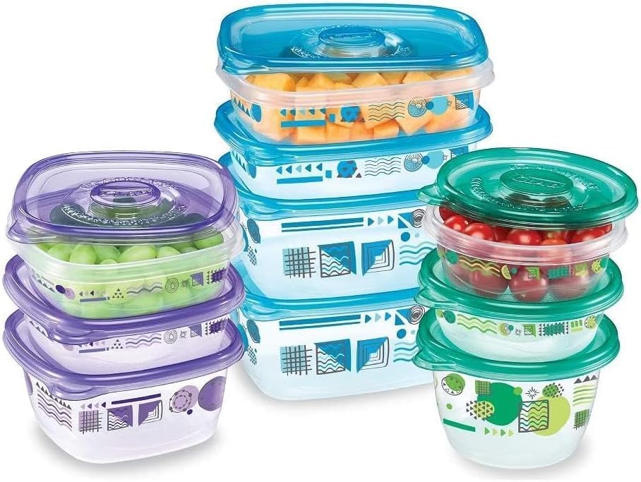 Glad GladWare MatchWare Food Storage Containers, 20 Piece Variety Pack