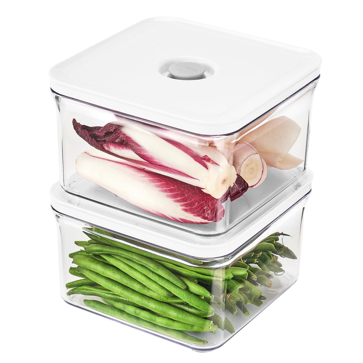 VAKUEN Premium Airtight Food Storage Containers & Vacuum Sealer Machine Starter Set, 4-piece Container with Sealer, 100% Leak Proof,Keep food fresh up to 5 times longer than non-vacuum strorage.