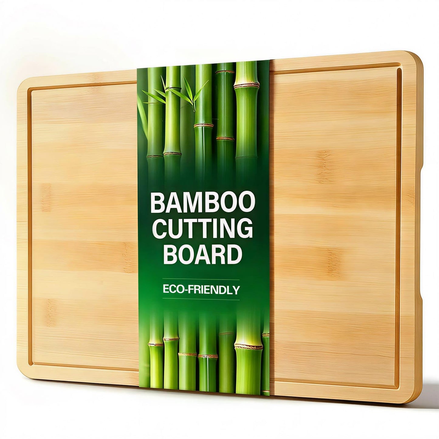 Zarler Bamboo Cutting Boards for Kitchen, Wood Cutting Board with Juice Grooves and Handles, Wooden Chopping Board Set for Meal Prep, 500℉ Carbonized Bamboo, XL Size, Ideal Kitchen Gift