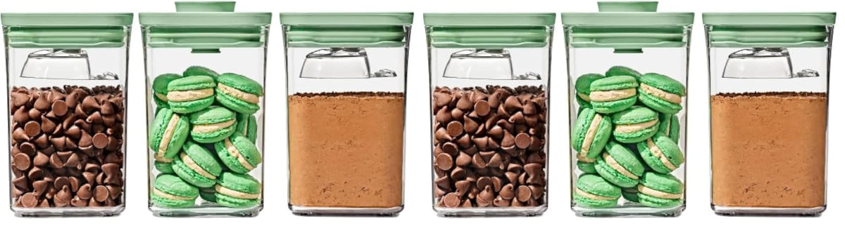 OXO Good Grips POP Small Square Airtight Food Storage Containers, 3-Piece