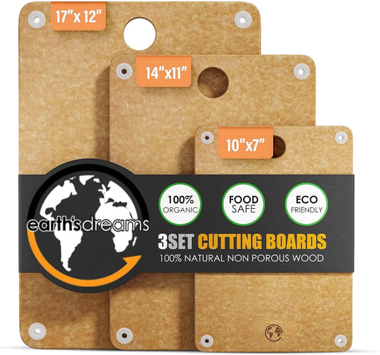Composite Wood Cutting Board Set of 3, Chopping Board