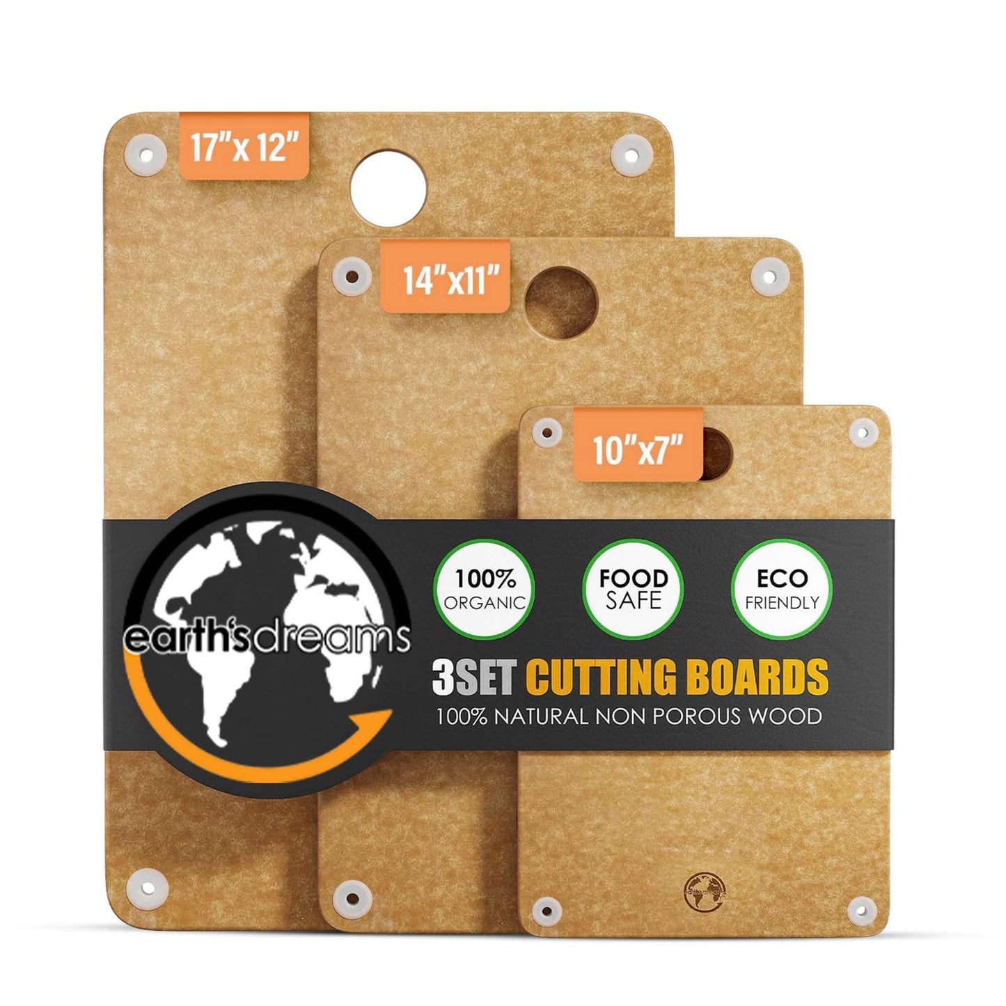 Composite Wood Cutting Board Set of 3, Chopping Board
