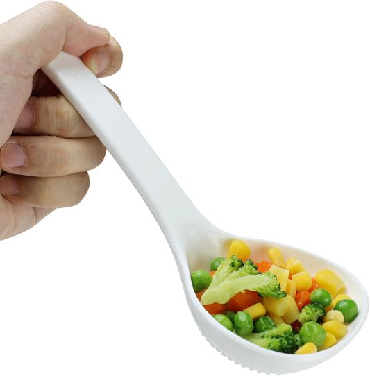 EIKS 2 Pack Plastic Soup Ladle Serving Spoon, 7.5 inch Long