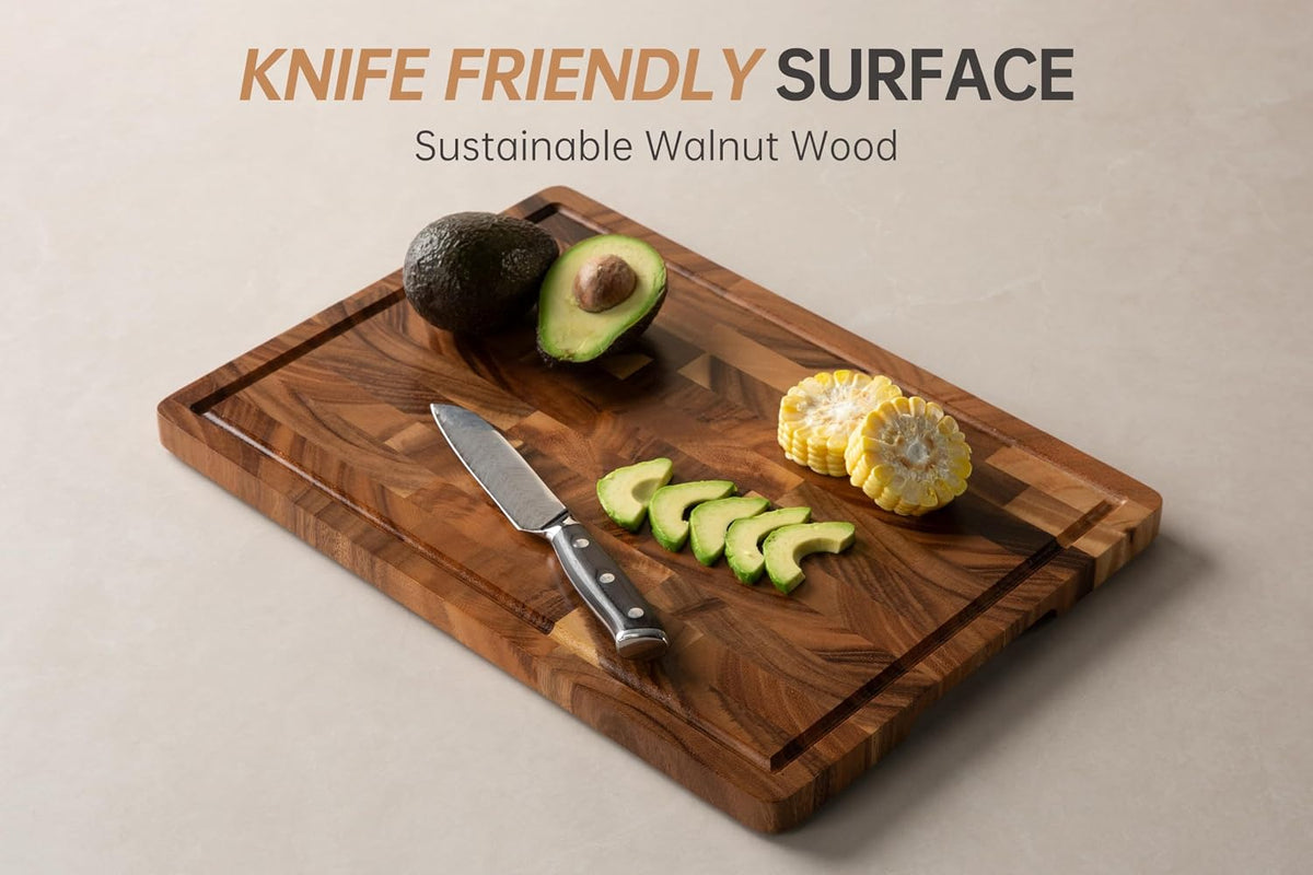 Walnut Cutting Board for Kitchen, Wooden Cutting Boards