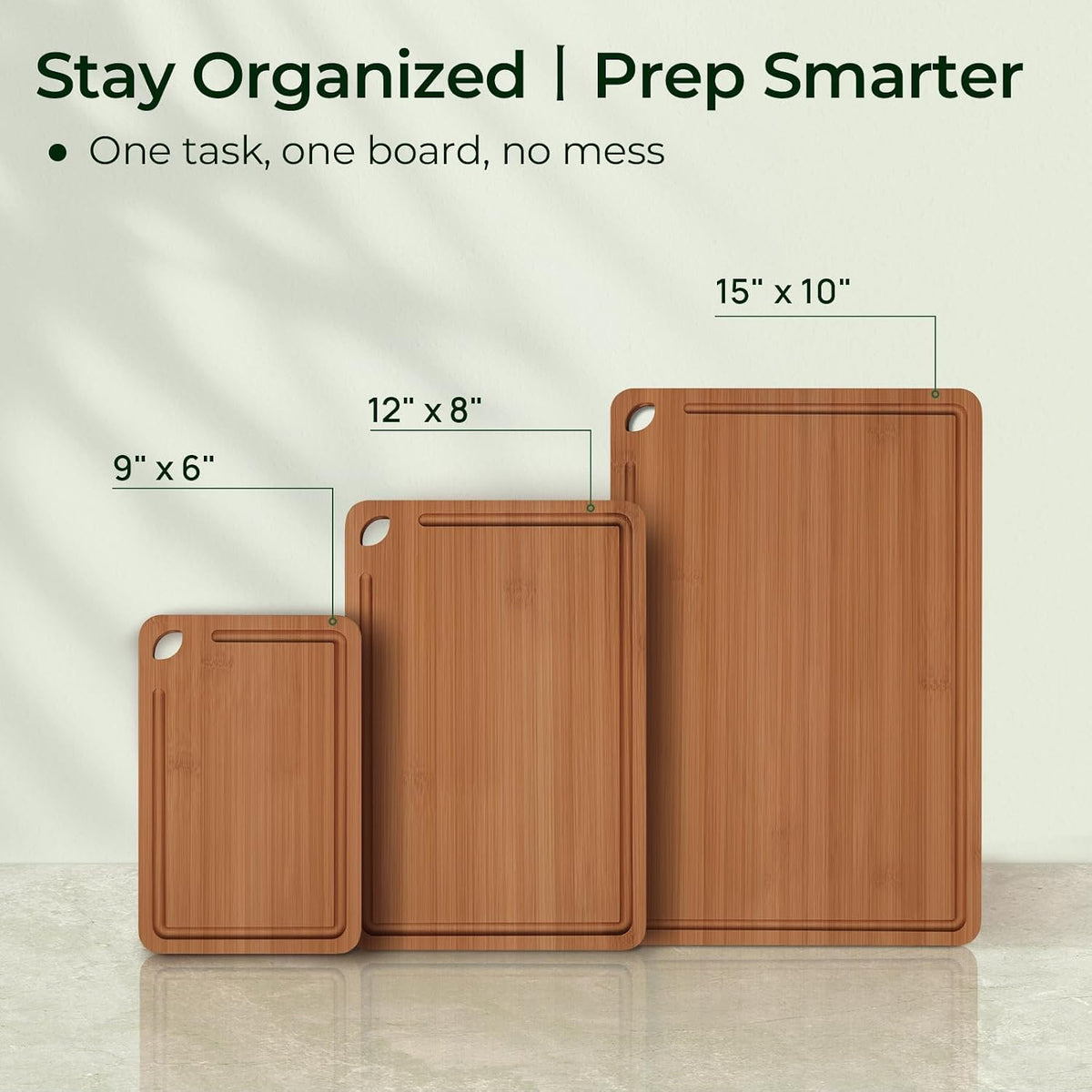 Keechee Bamboo Cutting Board, Durable Wood Cutting Boards for Kitchen with Deep Juice Grooves & Built-in Handles, Ideal Charcuterie & Chopping for Meat, Vegetables and Fruits Kitchen Gifts for Men