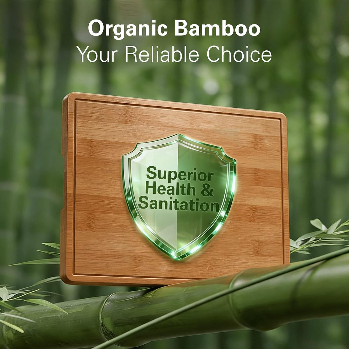 Zarler Bamboo Cutting Boards for Kitchen, Wood Cutting Board with Juice Grooves and Handles, Wooden Chopping Board Set for Meal Prep, 500℉ Carbonized Bamboo, XL Size, Ideal Kitchen Gift