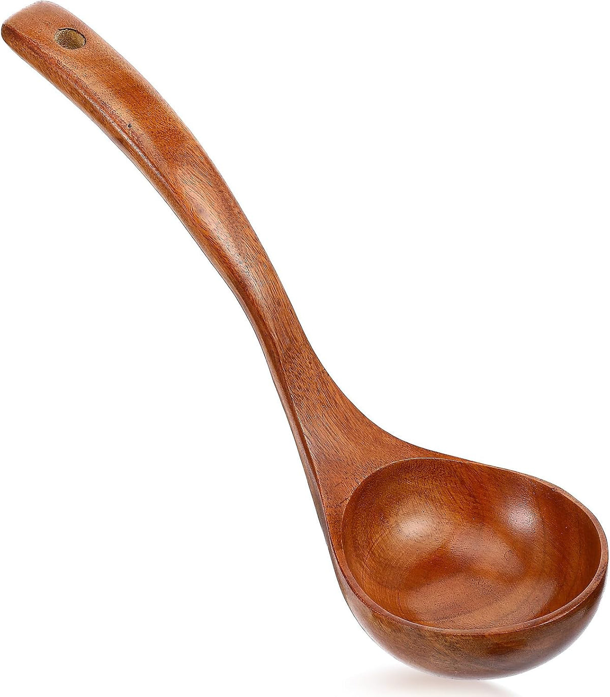 Wooden Ladle Soup Spoon Long Handle Serving Cooking 10.6inch, 1Pc