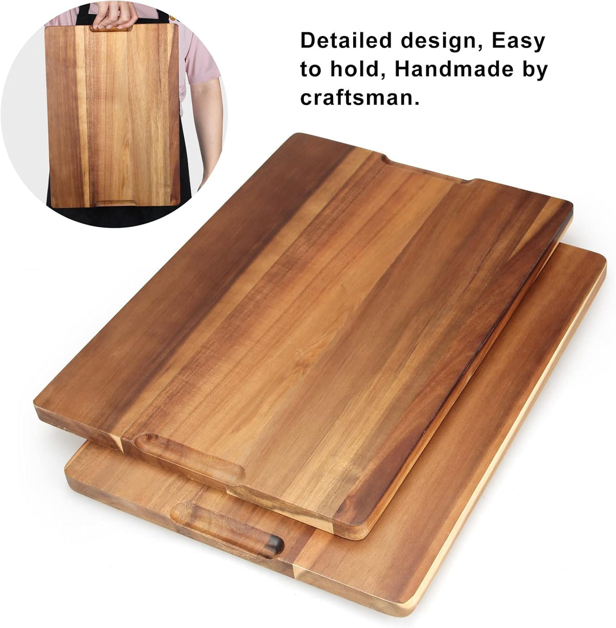 Acacia Wood Chopping Cutting Boards for Kitchen Wooden Charcuterie Board