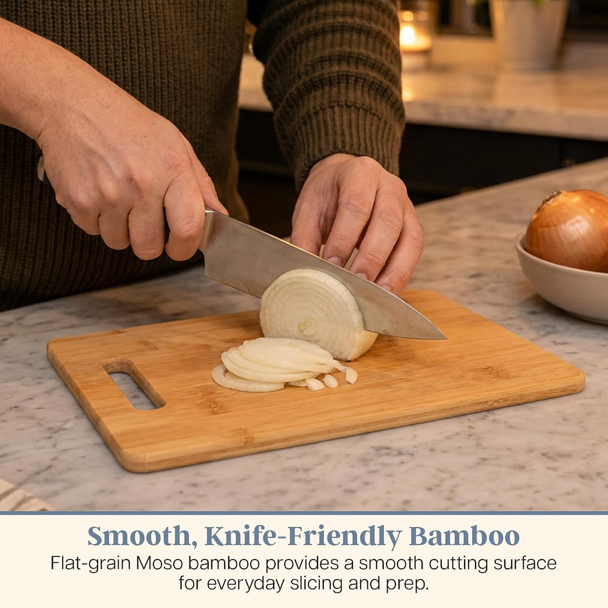 Totally Bamboo Cutting Board Set, 3 Reversible Cutting Boards for Kitchen