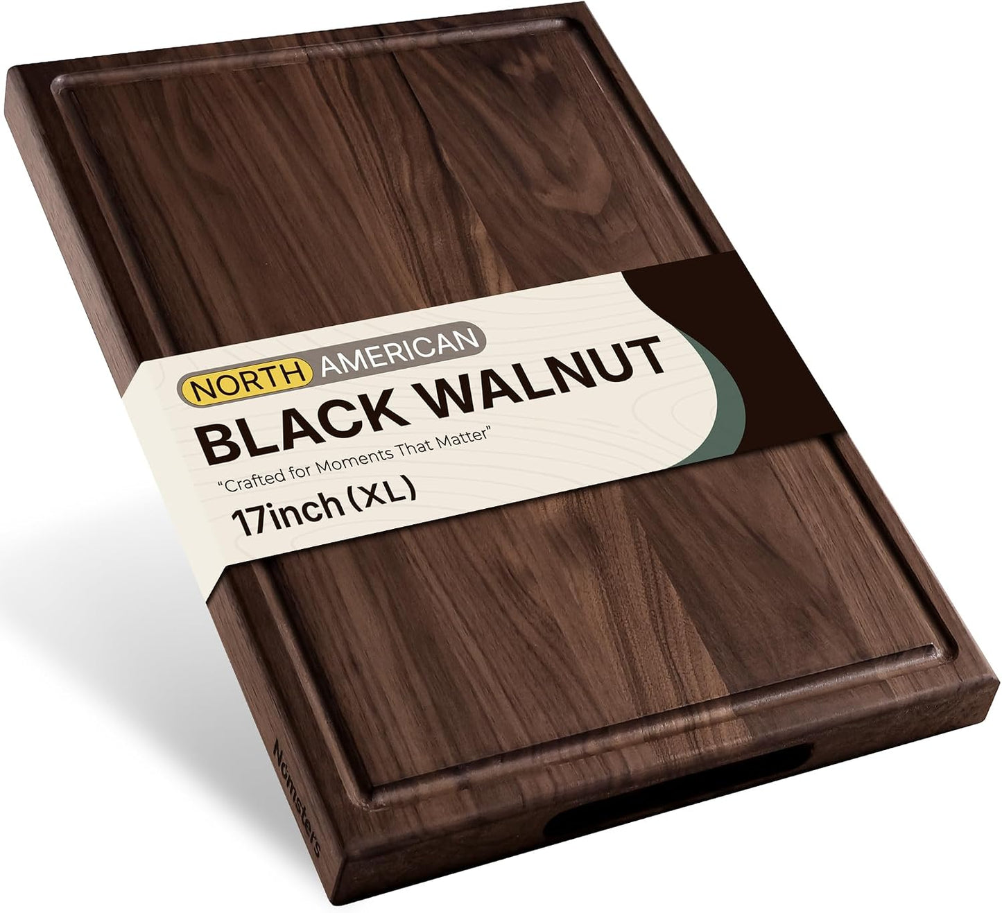 Luxury American Black Walnut Wood Wooden Cutting Boards for Kitchen 17''