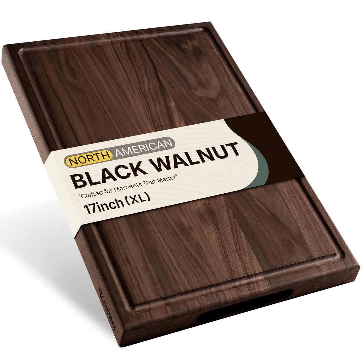 Luxury American Black Walnut Wood Wooden Cutting Boards for Kitchen 17''