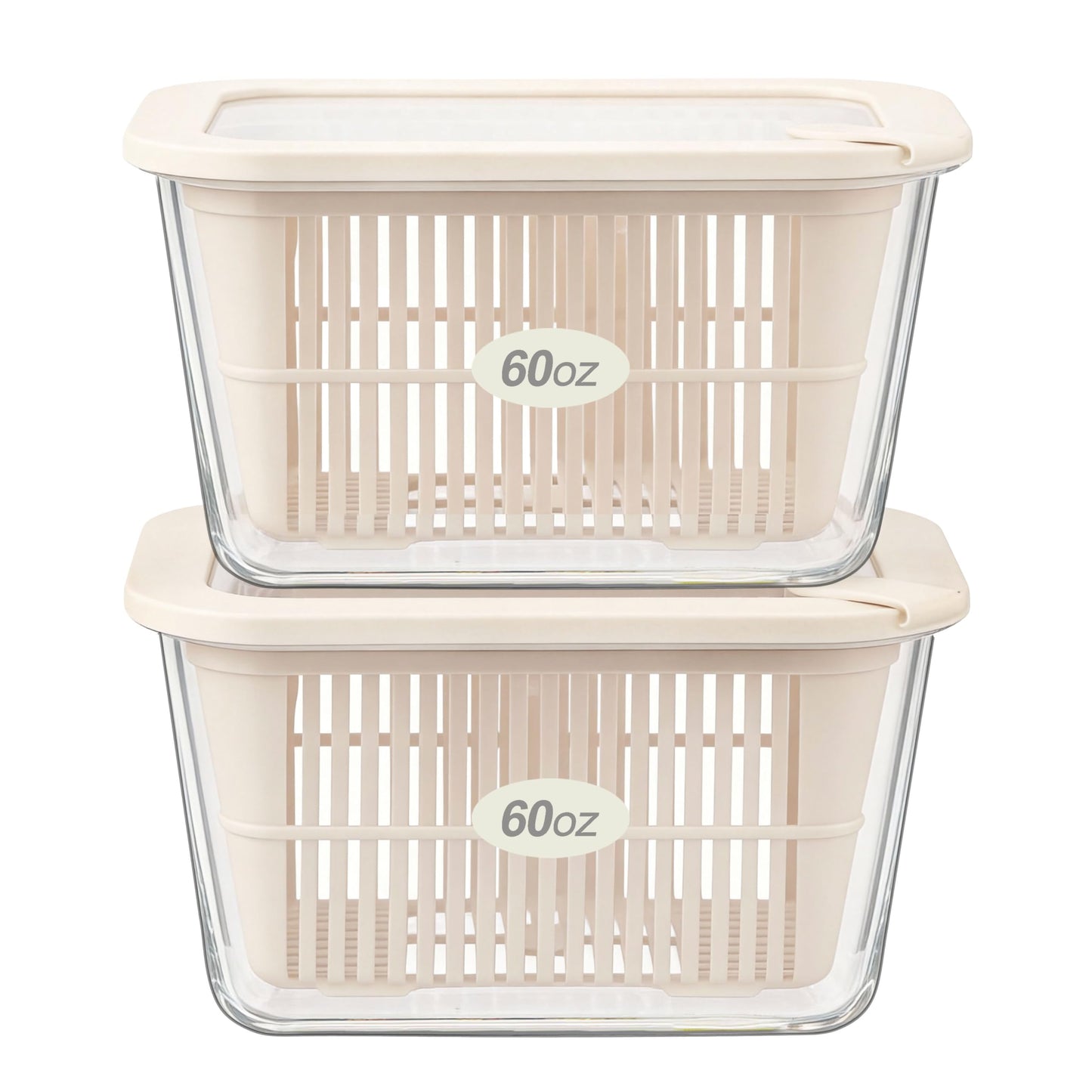 Urban Green Glass Food Storage Containers with Glass Lids, Microwave Safe Food Container Set, Airtight Food Container Set, LeakProof, 100% Plastic Free, White Color, 4pack