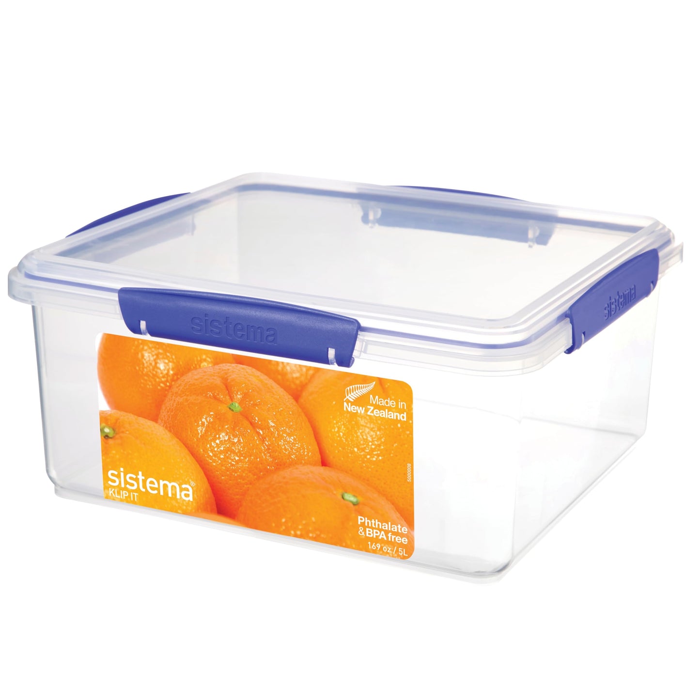 Sistema KLIP IT Large 7L Food Storage Container, Airtight & Stackable, Dishwasher, Freezer, & Microwave-Safe, BPA-Free