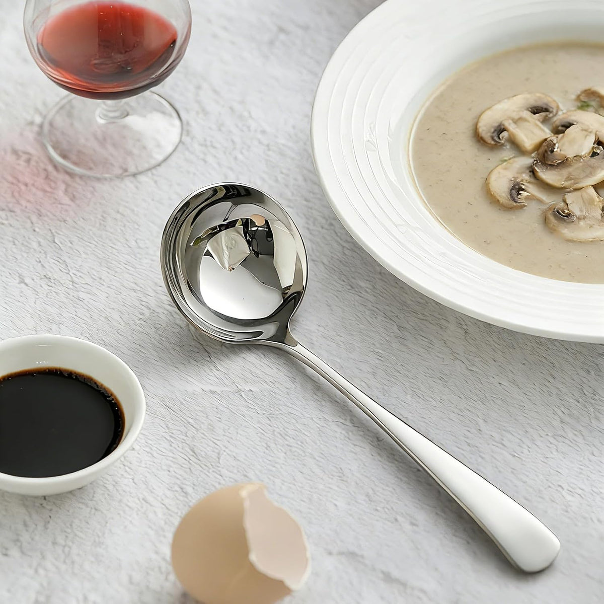 7.8 inch Gravy Ladle, Small 18/10 Stainless Steel Ladle for Sauce and Soup