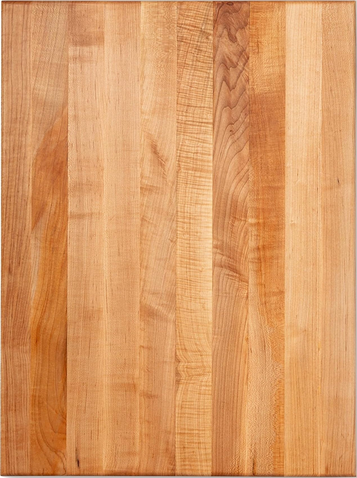 John Boos Handle Boards Series Rectangular Wooden Maple Cutting Board 24”x18” – 2.25” Thick, 30-lb Reversible Butcher Block with Juice Groove, Edge-Grain & Metal Handles – Made in the USA