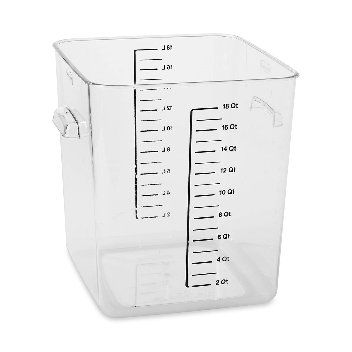 Rubbermaid Commercial Products Space Saving Square Food Storage Container 12 Quart Clear for Kitchen/Sous Vide/Meal Prep