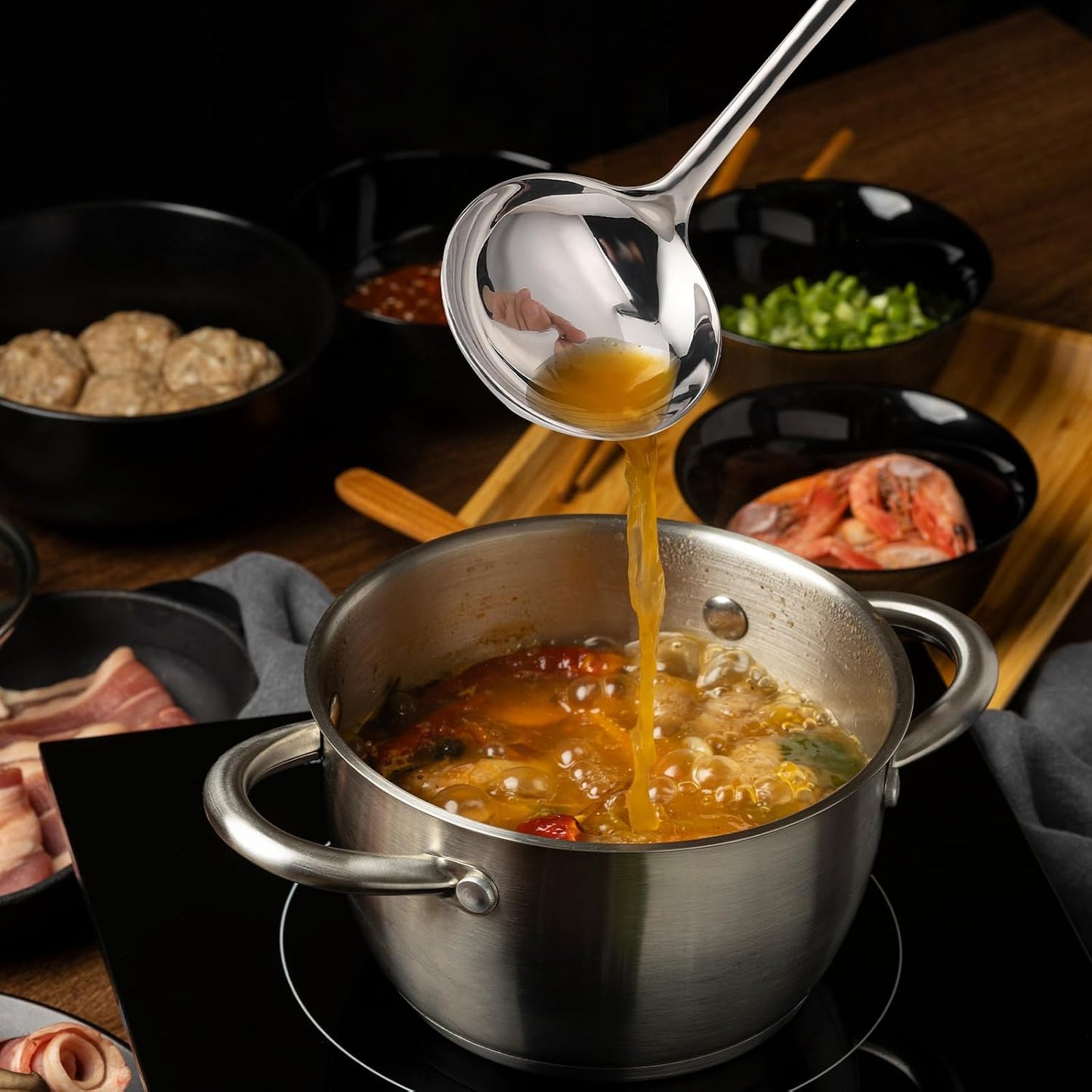 7.9 Inch Silver Small Gravy Soup Ladle Small Ladle Gravy Ladles 18/10 Stainless Steel Sauce Ladles for Spooning Sauces or Gravies