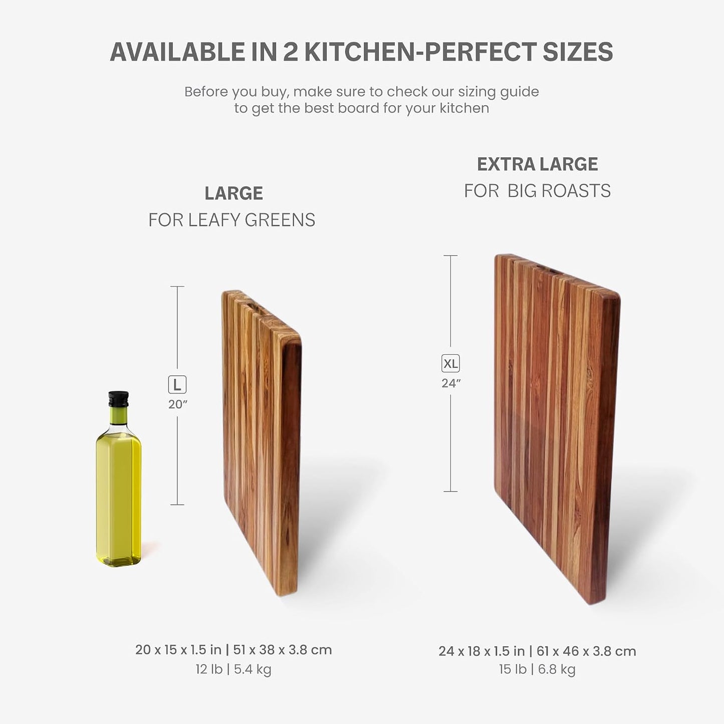 Teakhaus Cutting Board - Extra Large (XL) Teak Wood Cutting Board 24”L x 18”W x 1.5” Thick - Sustainably Harvested and FSC Certified - Knife Friendly with Natural Oil Finish