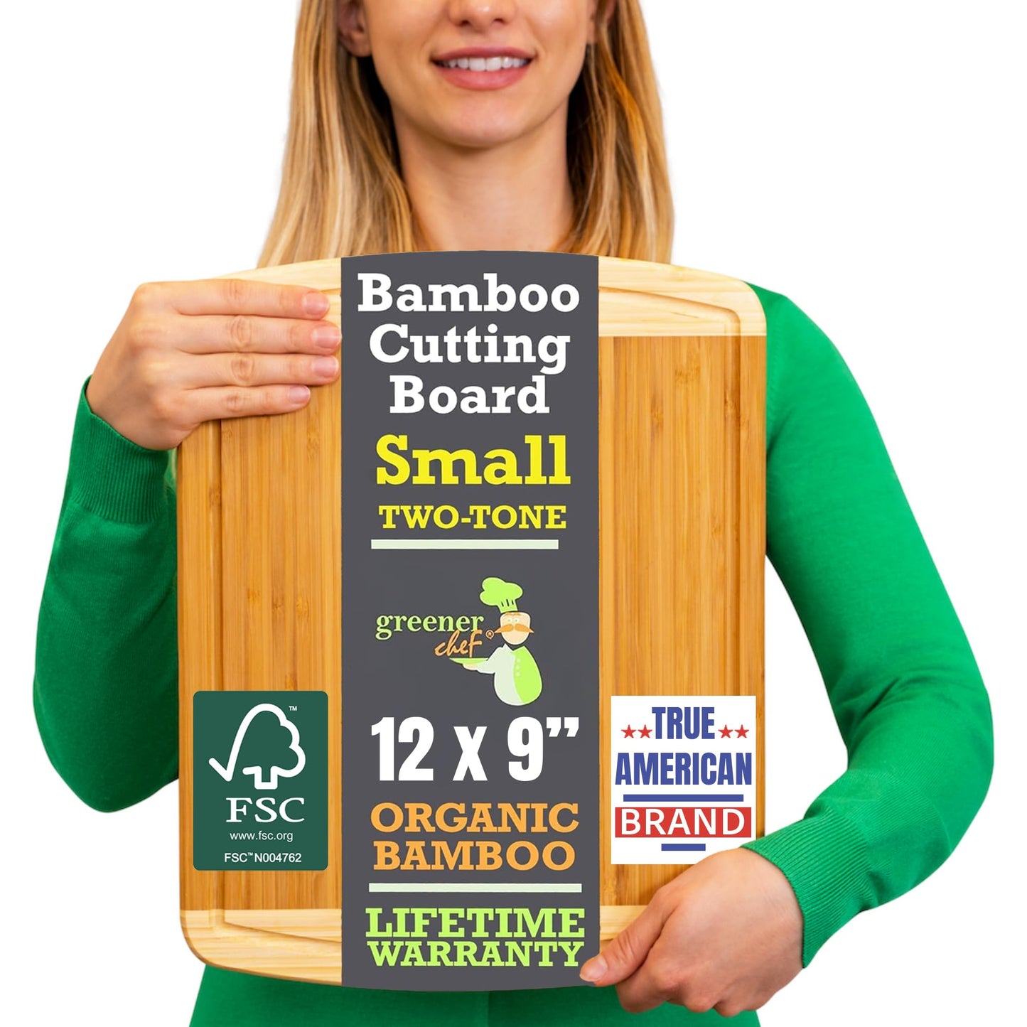 INDESTRUCTIBLE Bamboo Cutting Board (Extra Large) with Vertical Grain Strength Technology - Non Toxic, Spacious and Lightweight 18" XL Chopping Board Gift - Replacements for Life