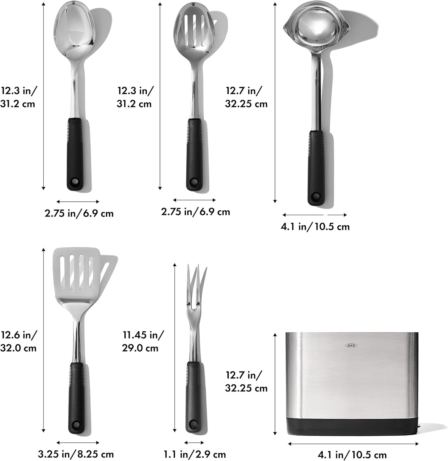 OXO Good Grips Stainless Steel Prep & Serve Kitchen Tool 6 Piece Set