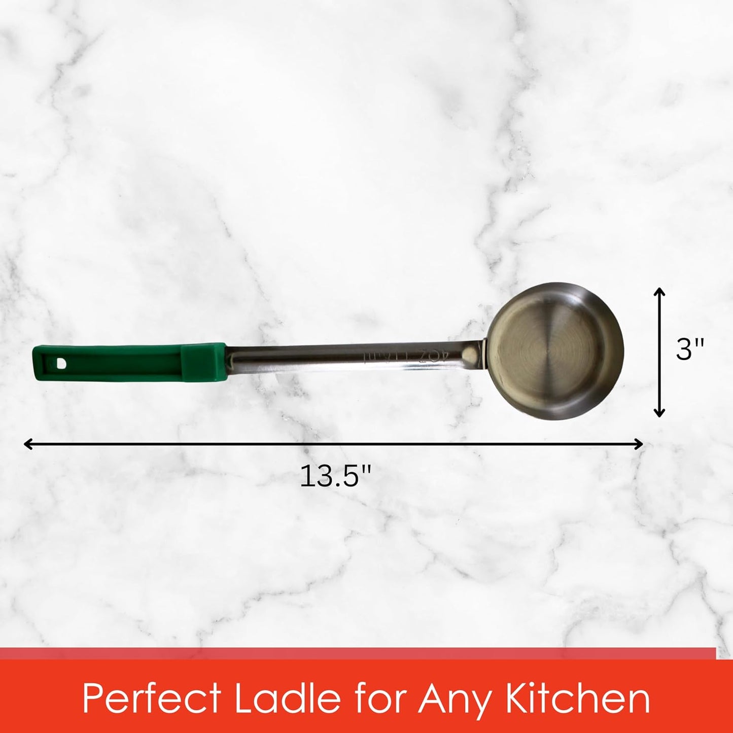 4 oz Solid Stainless Steel Portion Control Ladle Spoodle - [Pack of 2]