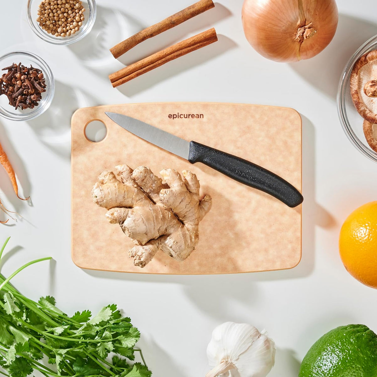 Epicurean Kitchen Series 8" × 6" Cutting Board, Non-toxic, Natural
