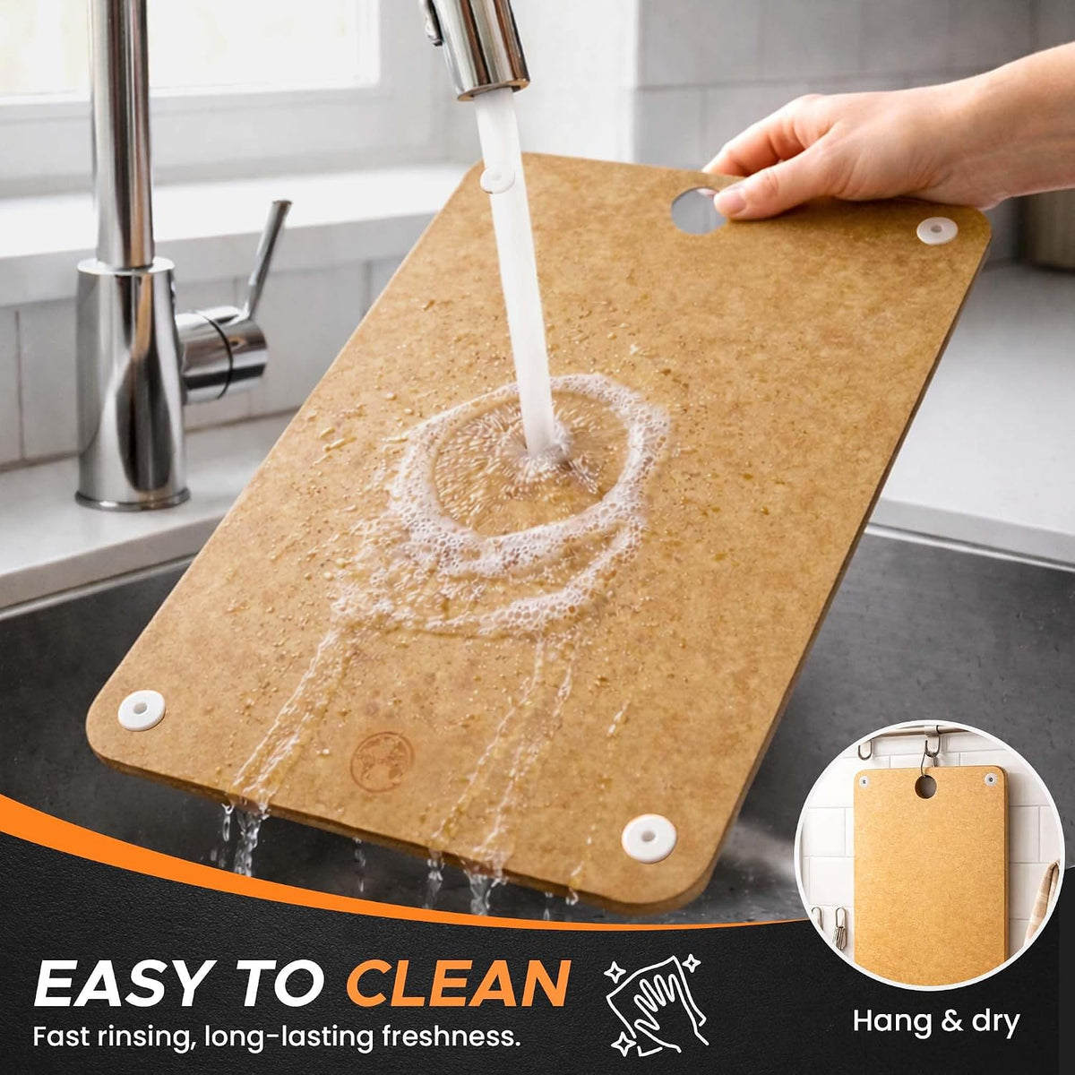 Composite Wood Cutting Board Set of 3, Chopping Board