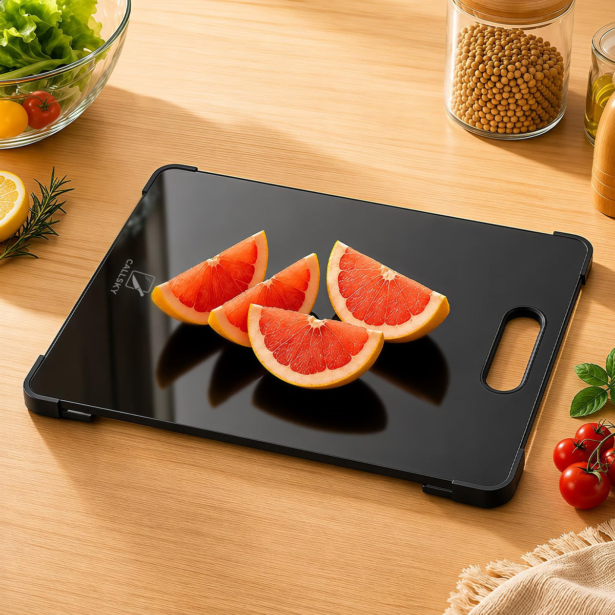 16x12 Clear Tempered Glass Cutting Board for Kitchen, Dishwasher Safe