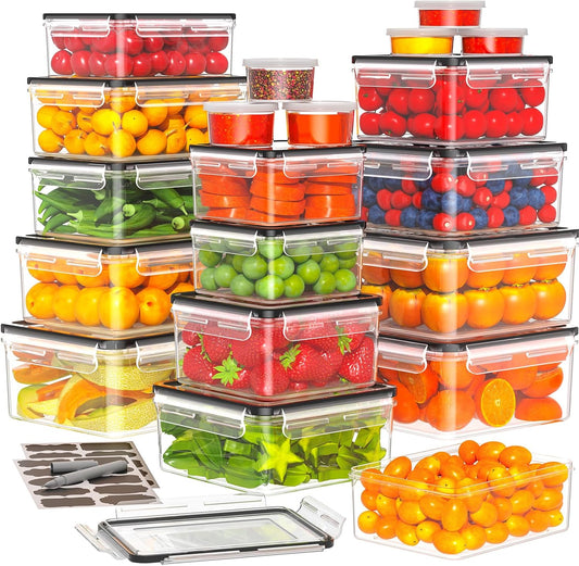 40 PCS Food Storage Containers with Lids Airtight (20 Containers & 20 Lids)