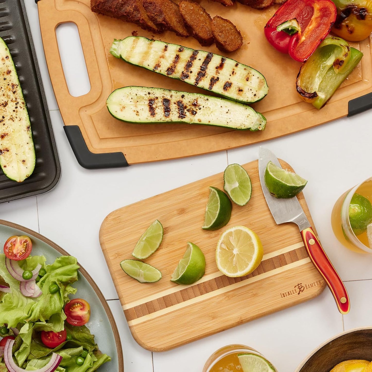 Totally Bamboo Barbados Small Bamboo Cutting Board, 9 x 6.5 Inches