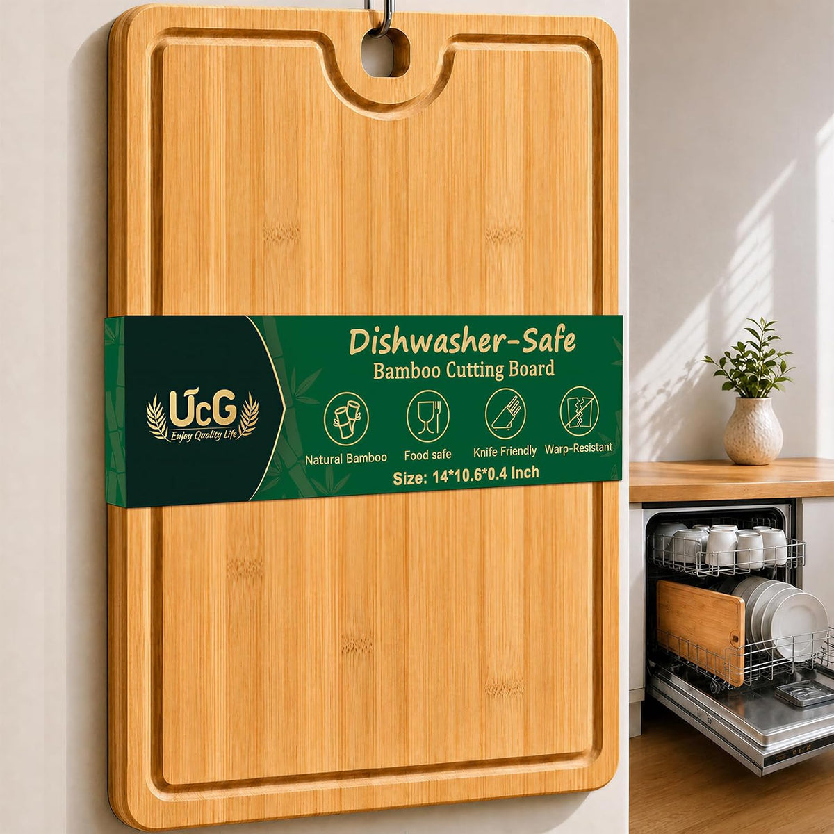 Non Toxic Bamboo Cutting Board for Kitchen: Healthier Than Plastic