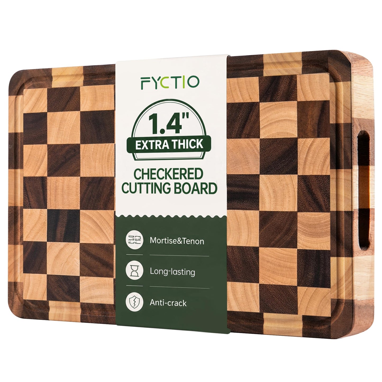 Checkered Cutting Board Set, Walnut Wood Cutting Boards for Kitchen