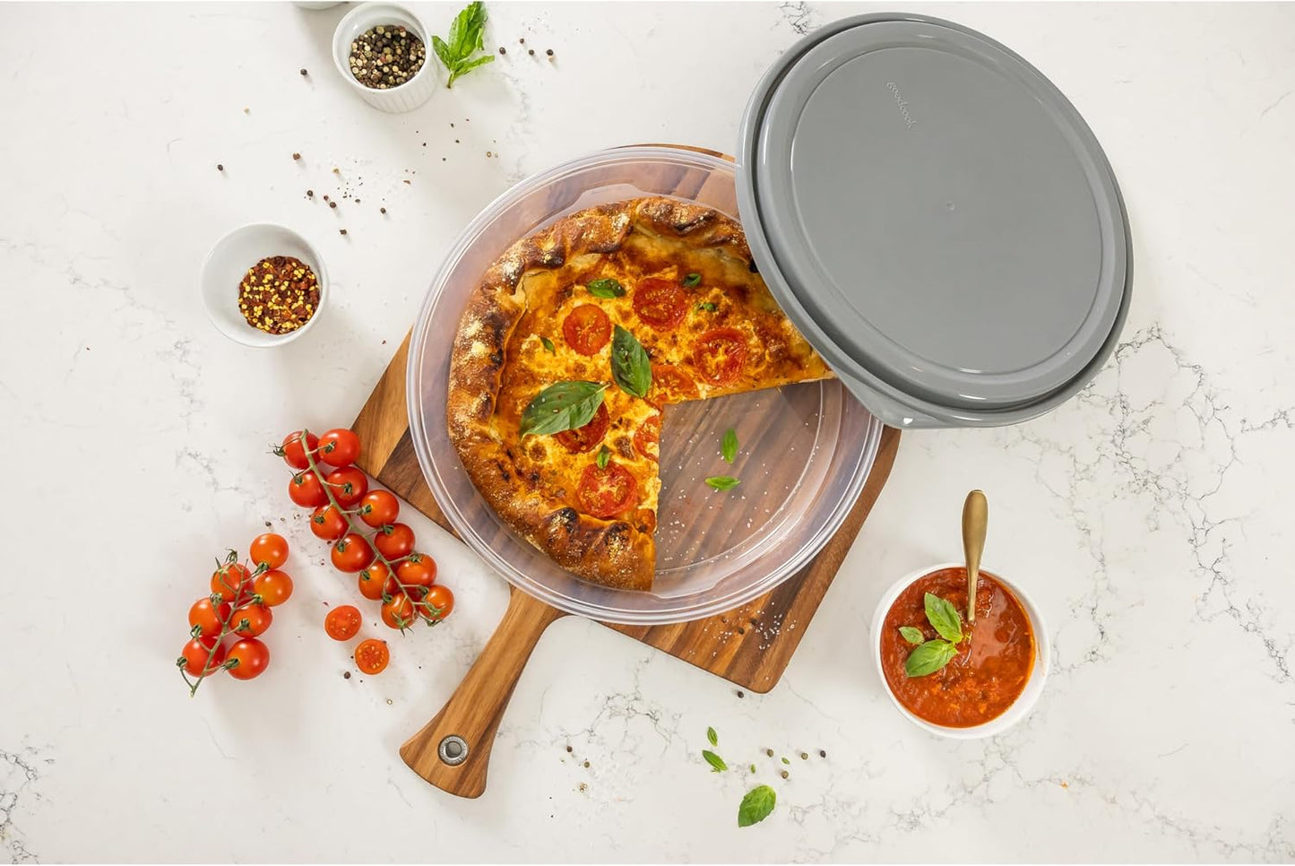 GoodCook EveryWare Extra Large 12 inch Round Container 2 pack, BPA Free