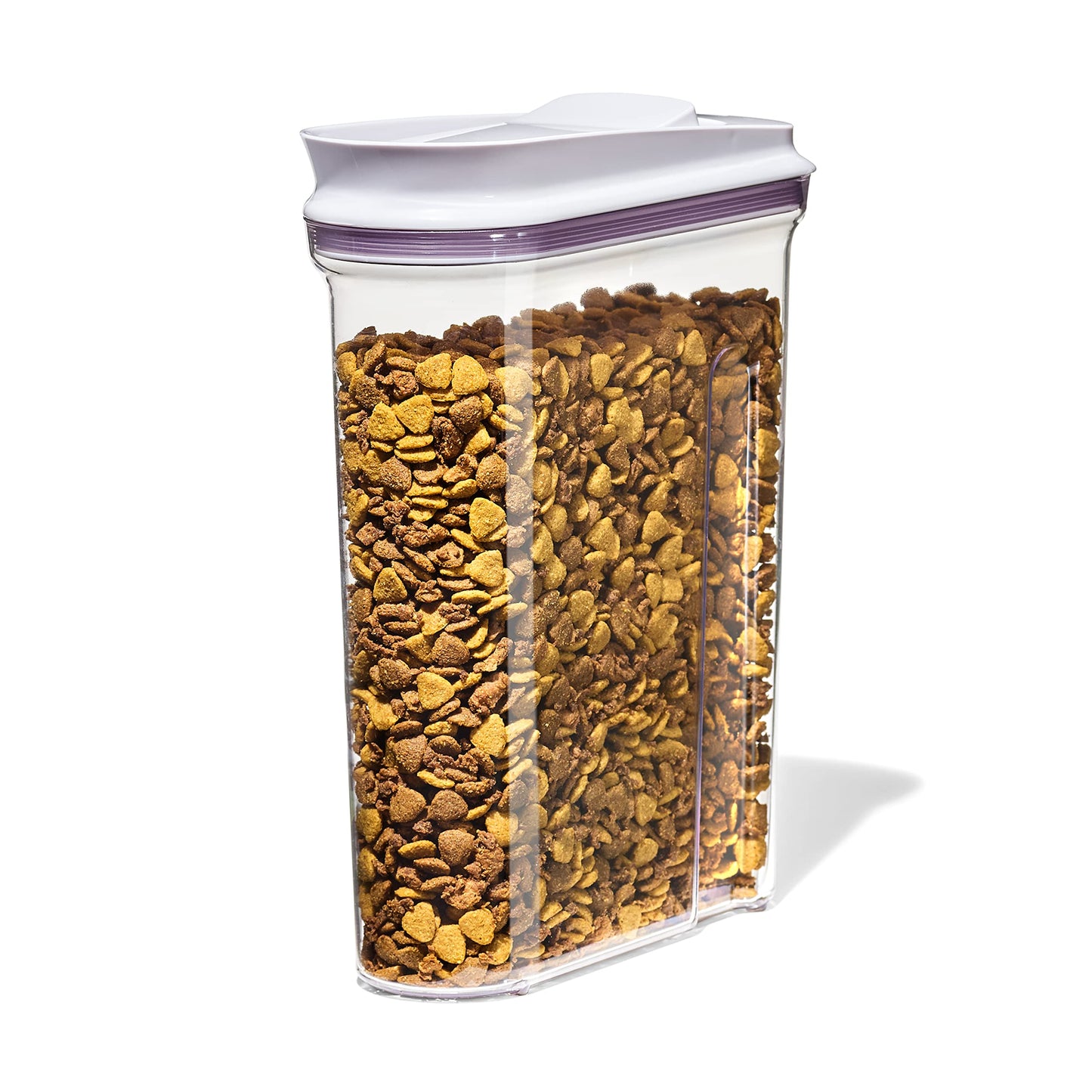 OXO Good Grips Pet POP Container – 6.0 Qt/5.7 L with Half Scoop, Ideal for up to 6.5lbs of Dog Food or 4.5lbs of Cat Food, Airtight Dog and Cat Food Storage Container, BPA Free, Clear