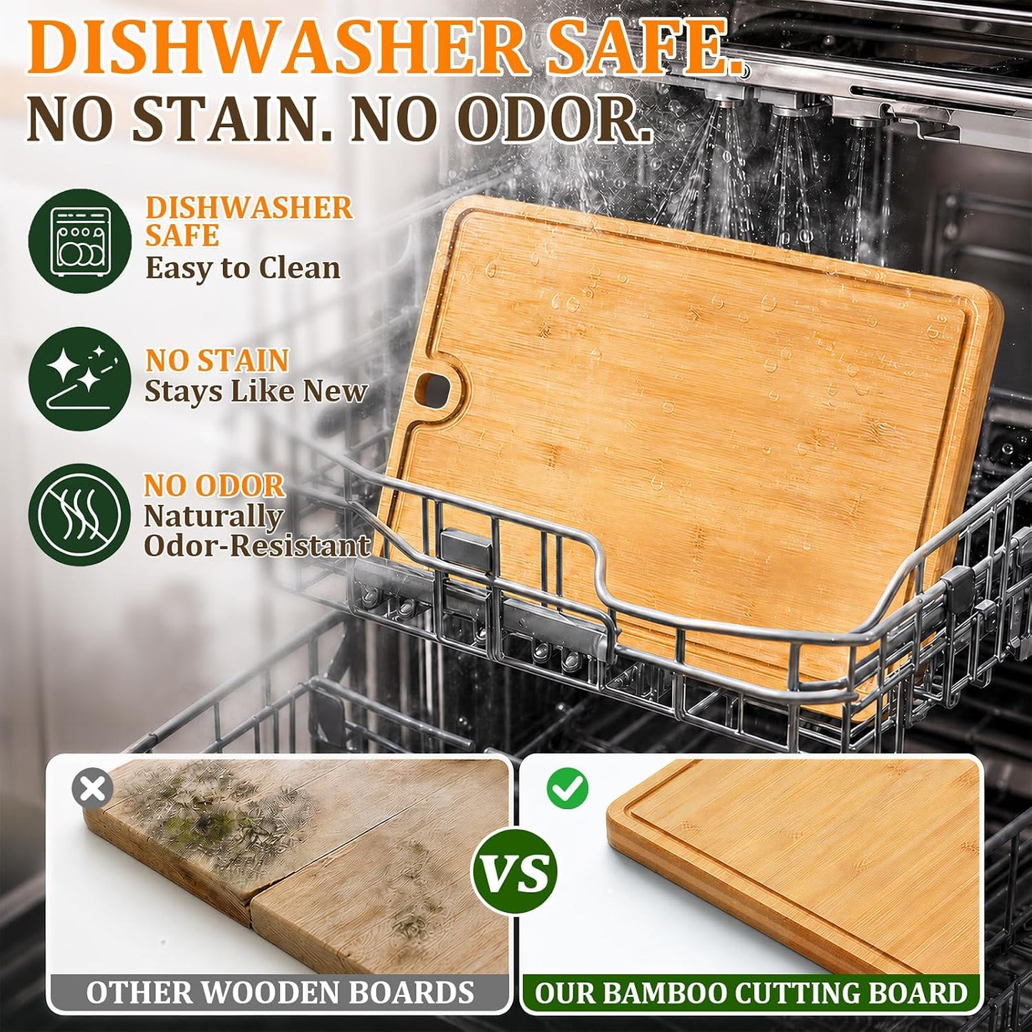 Non Toxic Bamboo Cutting Board for Kitchen: Healthier Than Plastic