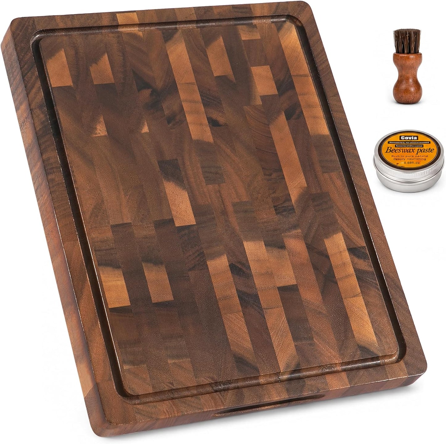 THETCHRY Walnut Cutting Boards for Kitchen Solid Wood End Grain 17"×13"×1"