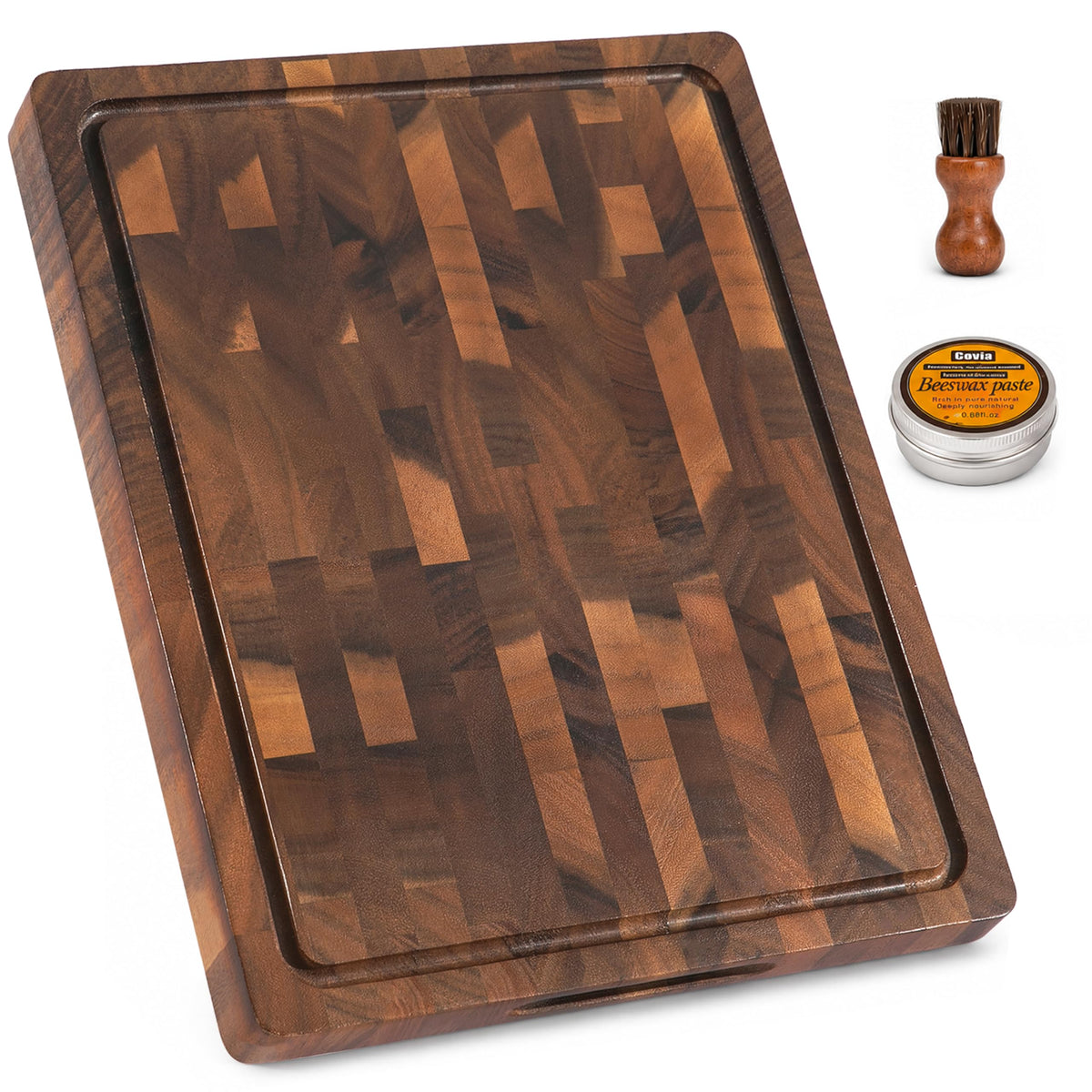 THETCHRY Walnut Cutting Boards for Kitchen Solid Wood End Grain 17"×13"×1"