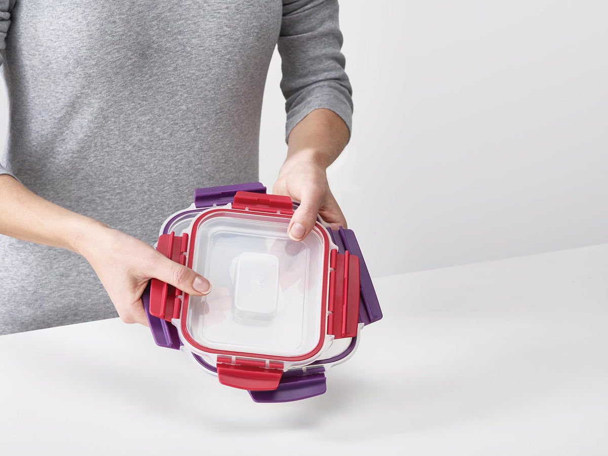 Joseph Joseph Nest Lock Plastic BPA Free Food Storage Container Set with Lockable Airtight Leakproof Lids, 10-Piece, Multi-Color